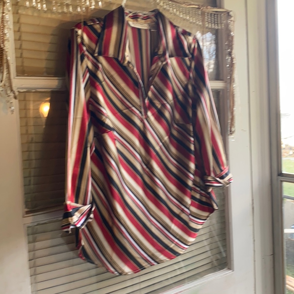Giorgio Fiorliri Silky 3/4 Sleeves New Wout Tags Top- Sz XL